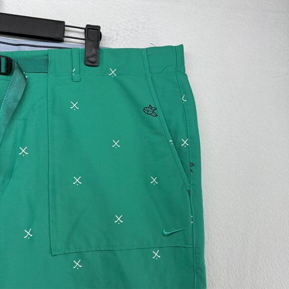 Nike Shorts men's 40 Green Chino Belted Charms Golf Slim Dri Fit performance 10" - Picture 2 of 10